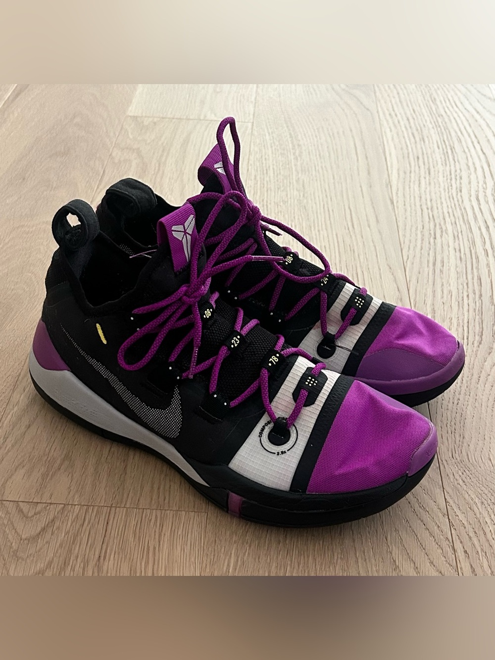 Men’s Nike Kobe A.D. 2018 'Lakers Away' Black Purple Basketball Sneakers